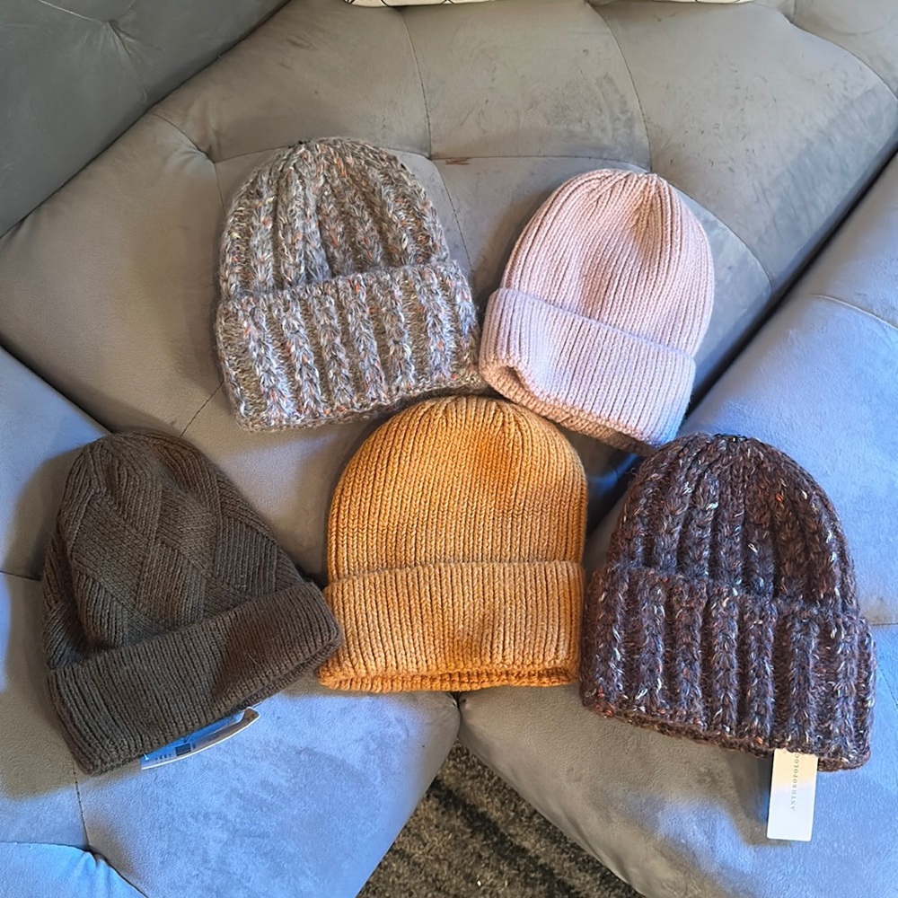 Pom Hats With Snaps (five hats)